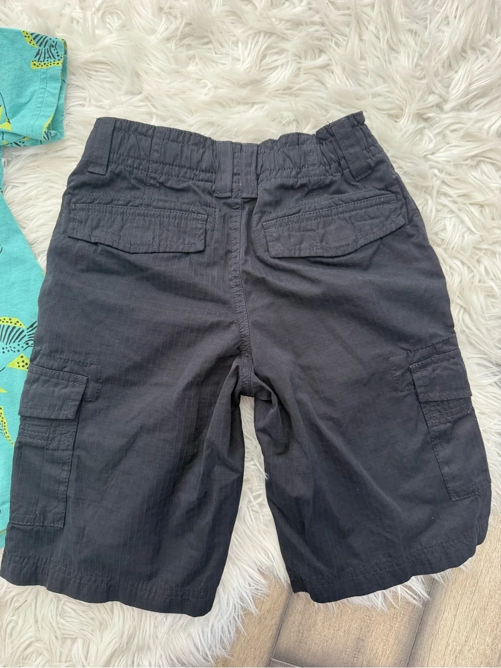 Kids Tony Hawk Black Shorts and Tea Teal Fish Pocket Tee